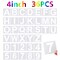 36 Pcs Large Alphabet Letter Stencils and Number Stencils,Reusable Letter Stencils for Painting on Wood Wall Fabric Rock Chalkboard Glass (4 Inches)